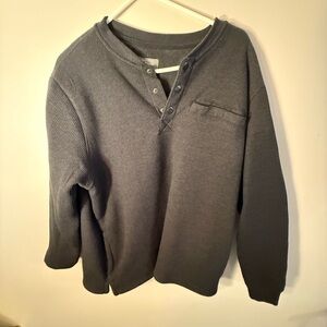 Men's charcoalvQuilted Sleeve Sweatshirt